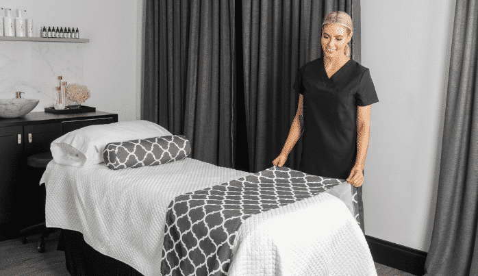 The perfect bedding to complete any salon!