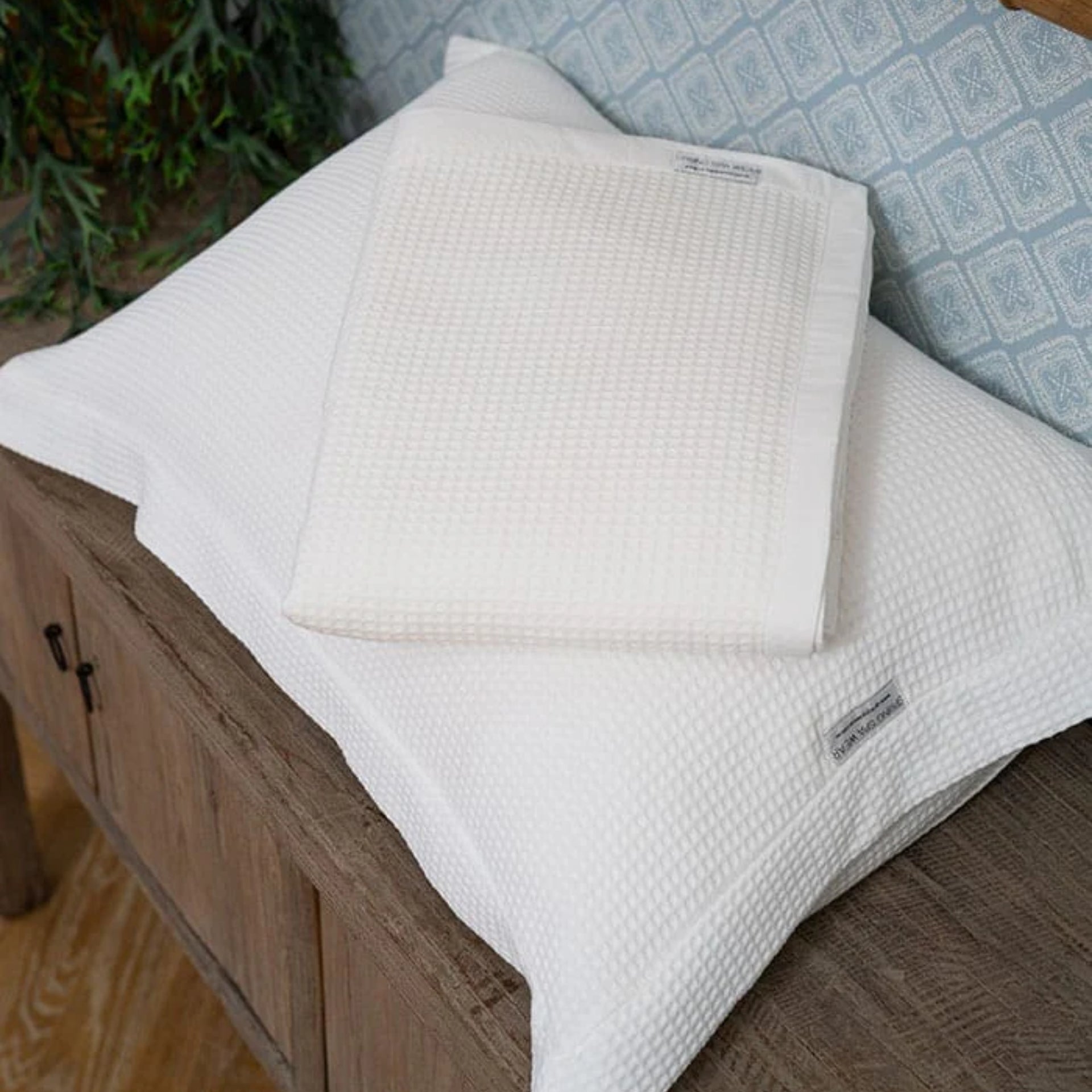 Organic Cotton Waffle Massage Table Cover Set