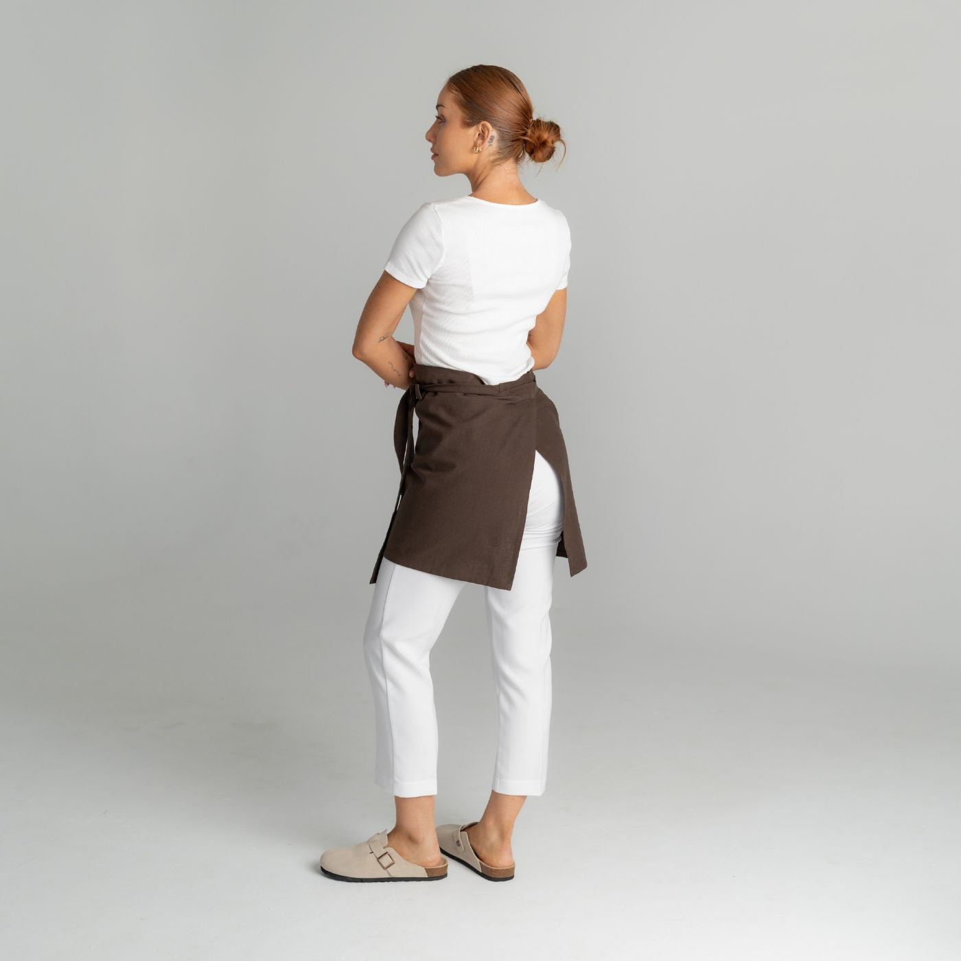 Mia Linen Half Apron