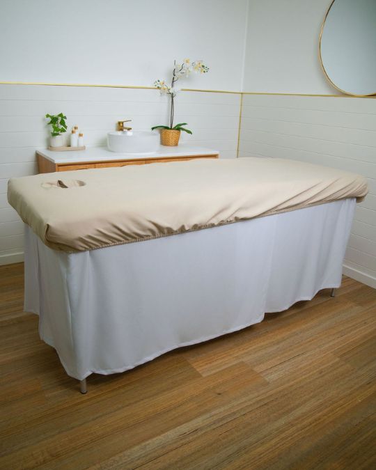 Massage Table Fitted Sheets with Face Hole (5pk)