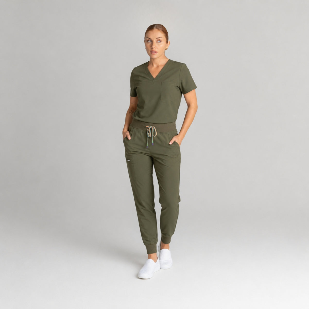 Lainey Scrub Set Olive Green - Clearance Sale