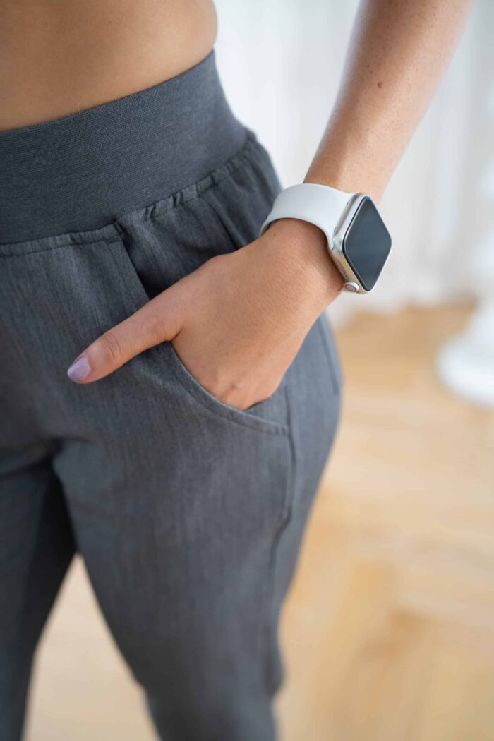Grey Lainey Scrubs - Scrub Top & Jogger Pants