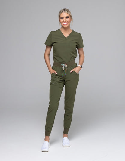 Lainey Scrub Set - Olive Green clearance