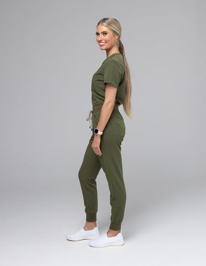 Lainey Scrub Set - Olive Green clearance