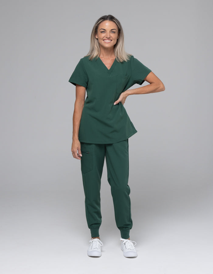 Lainey Scrub Set - Hunter Green clearance