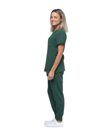 Lainey Scrub Set- Top and pants Hunter Green