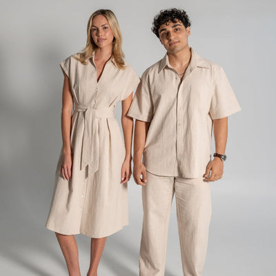 Kia Linen Shirt, full linen uniform range | Spring Spa Wear