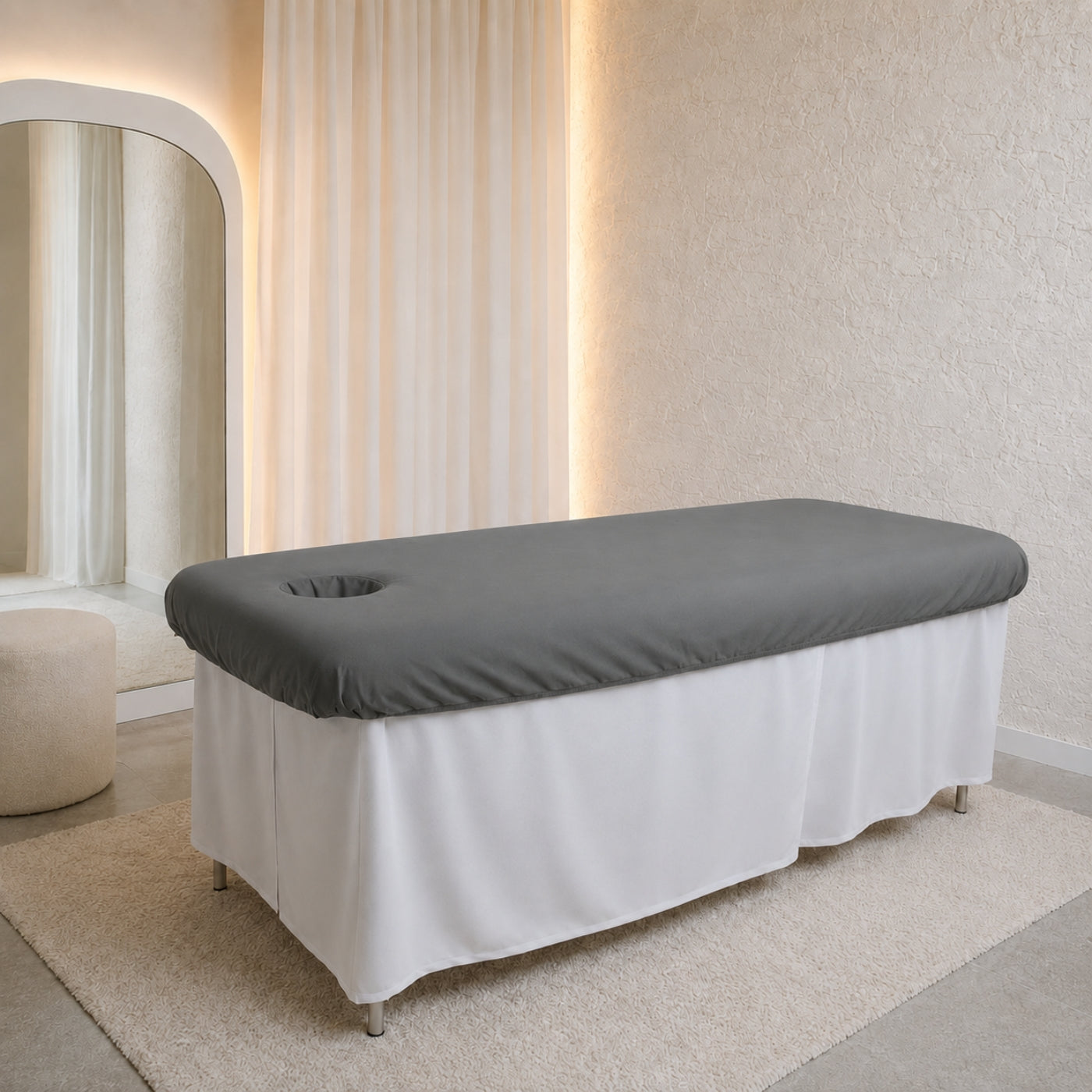 Massage Table Fitted Sheets with Face Hole (5pk)