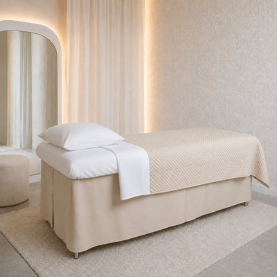 Massage Table Cover in Oatmeal | Spring Spa Wear