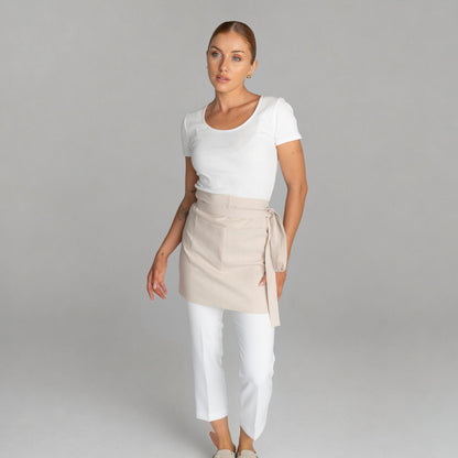 Mia Linen Half Apron
