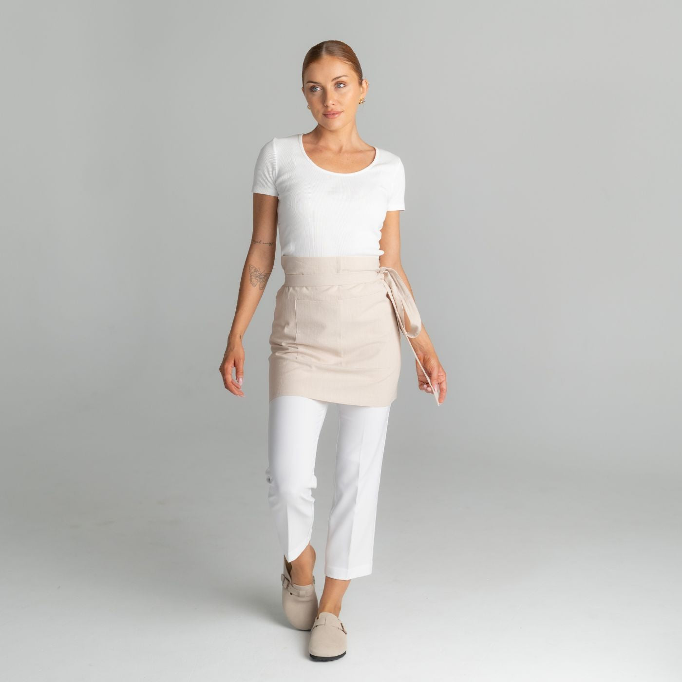 Mia Linen Half Apron