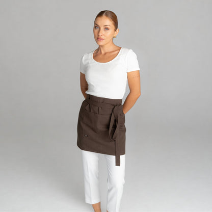 Mia Linen Half Apron