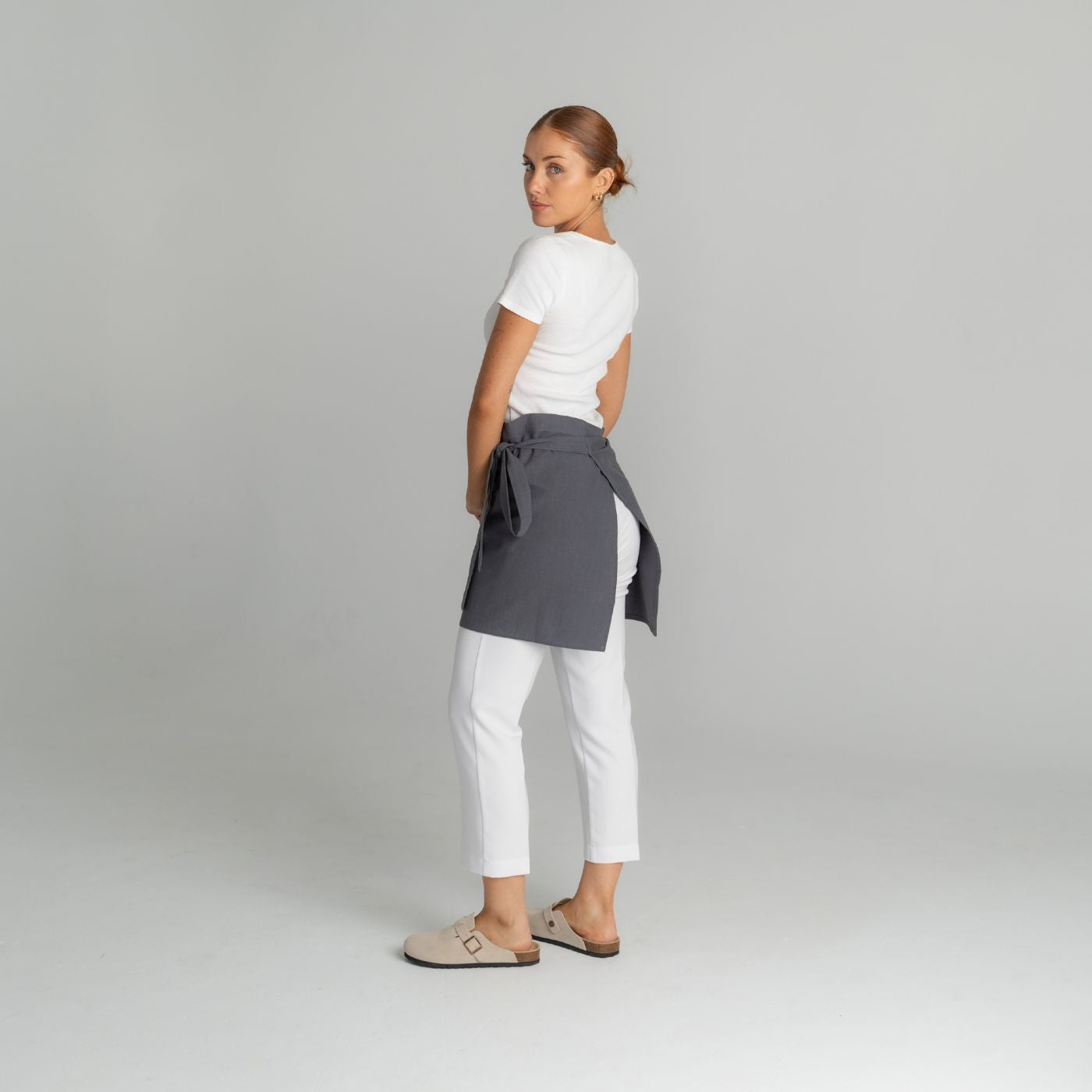 Mia Linen Half Apron