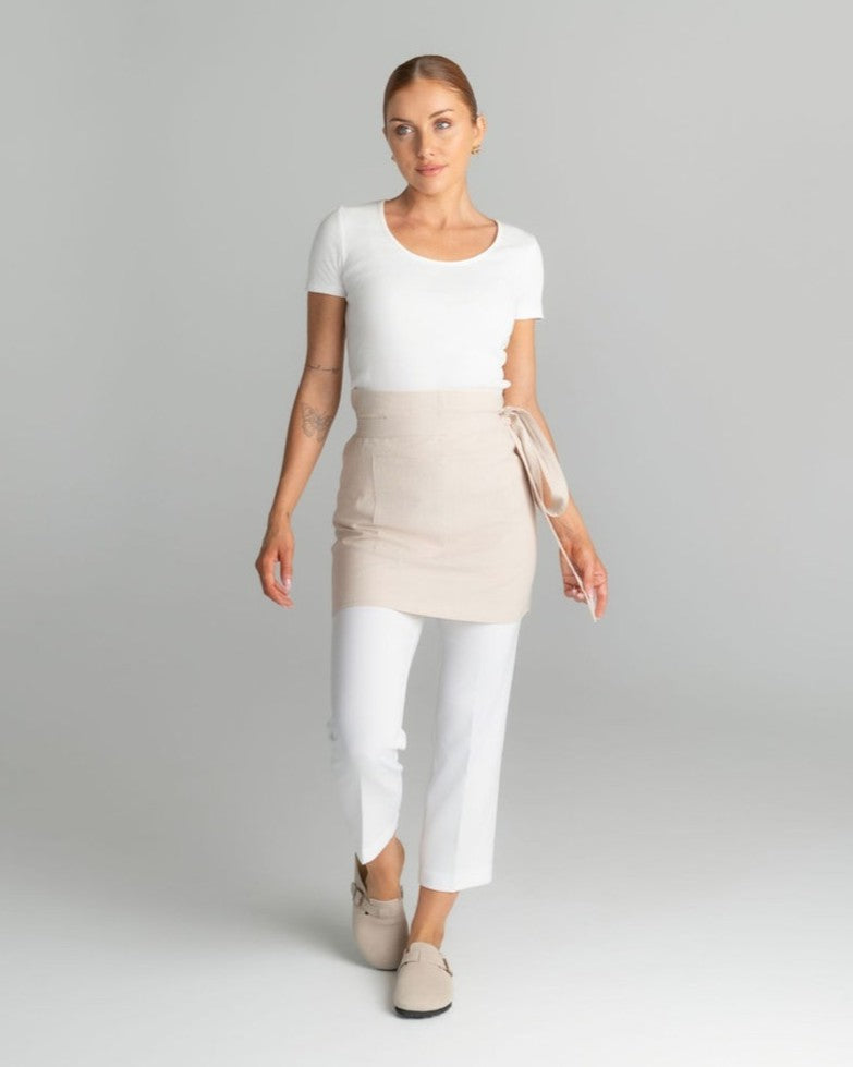 Mia Linen Half Apron