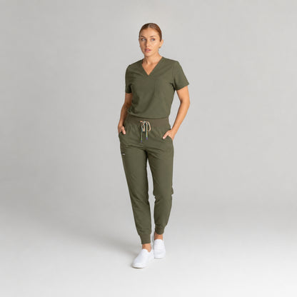 Lainey Scrub Set Olive Green - Clearance Sale