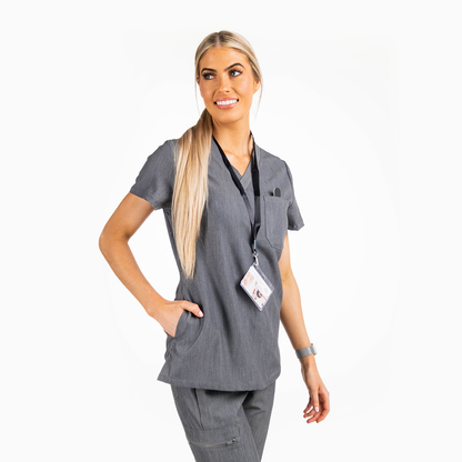 Lainey Scrub Set - Grey  final clearance