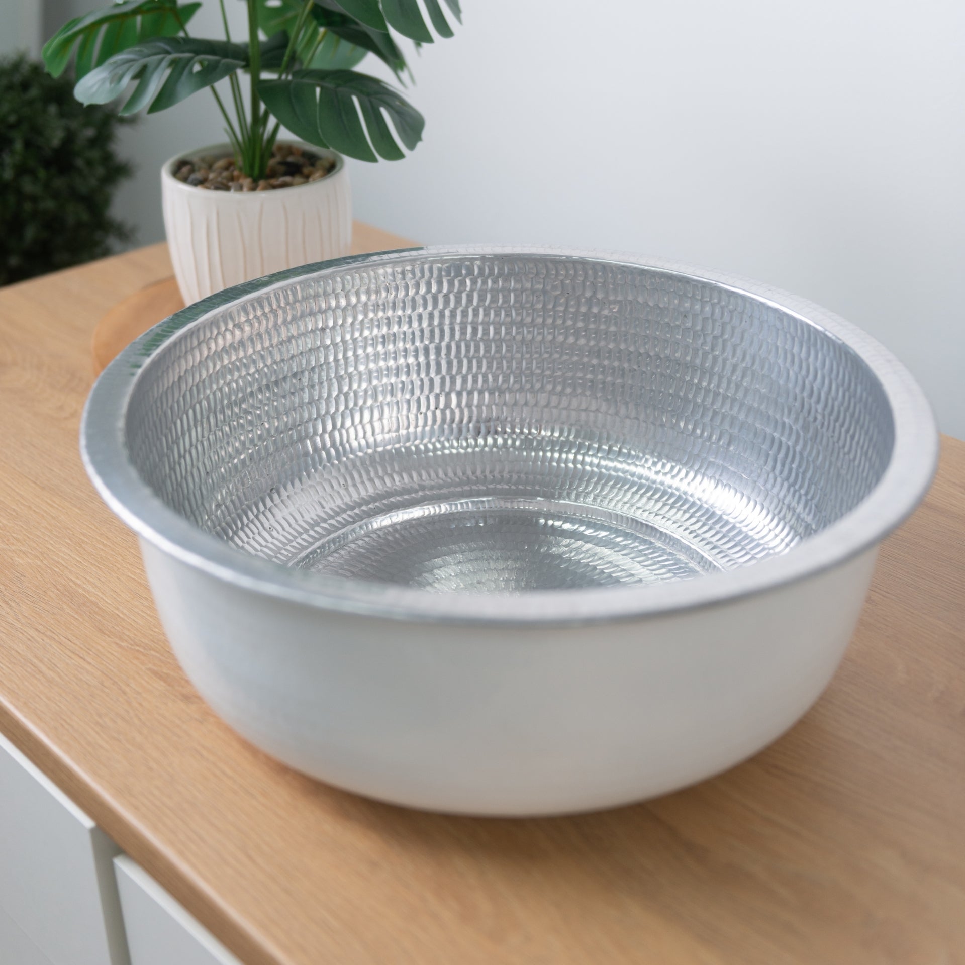 Pedicure bowl hand hammered