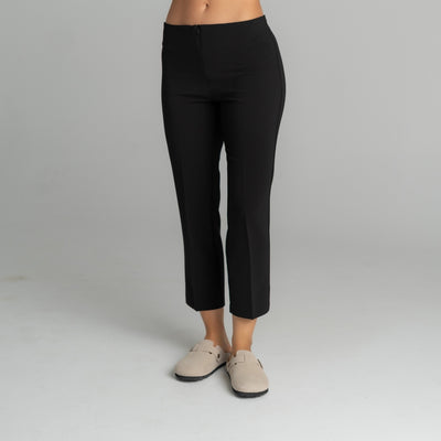 Womens Capri Pants in Black, front view | Spring Spa Wear
