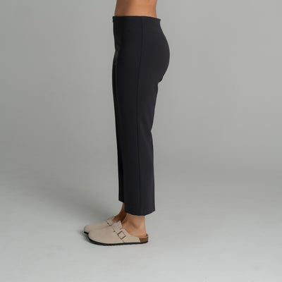 Womens Capri Pants in Charcoal Grey, side view | Spring Spa Wear