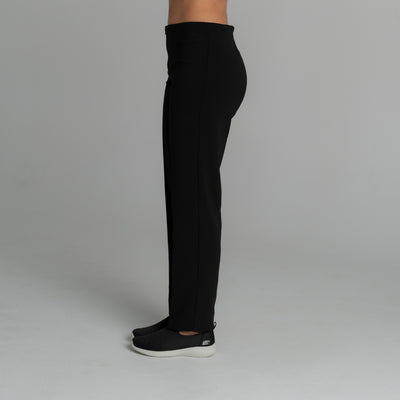 Womens Long Pants in Black, side view | Spring Spa Wear