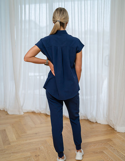 Allegra Scrub set -top and pants Navy Blue
