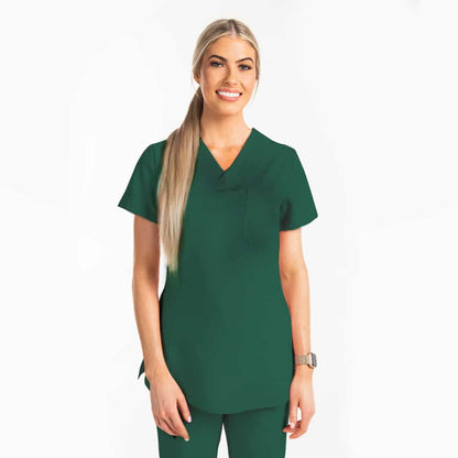Lainey Scrub Set- Top and pants Hunter Green