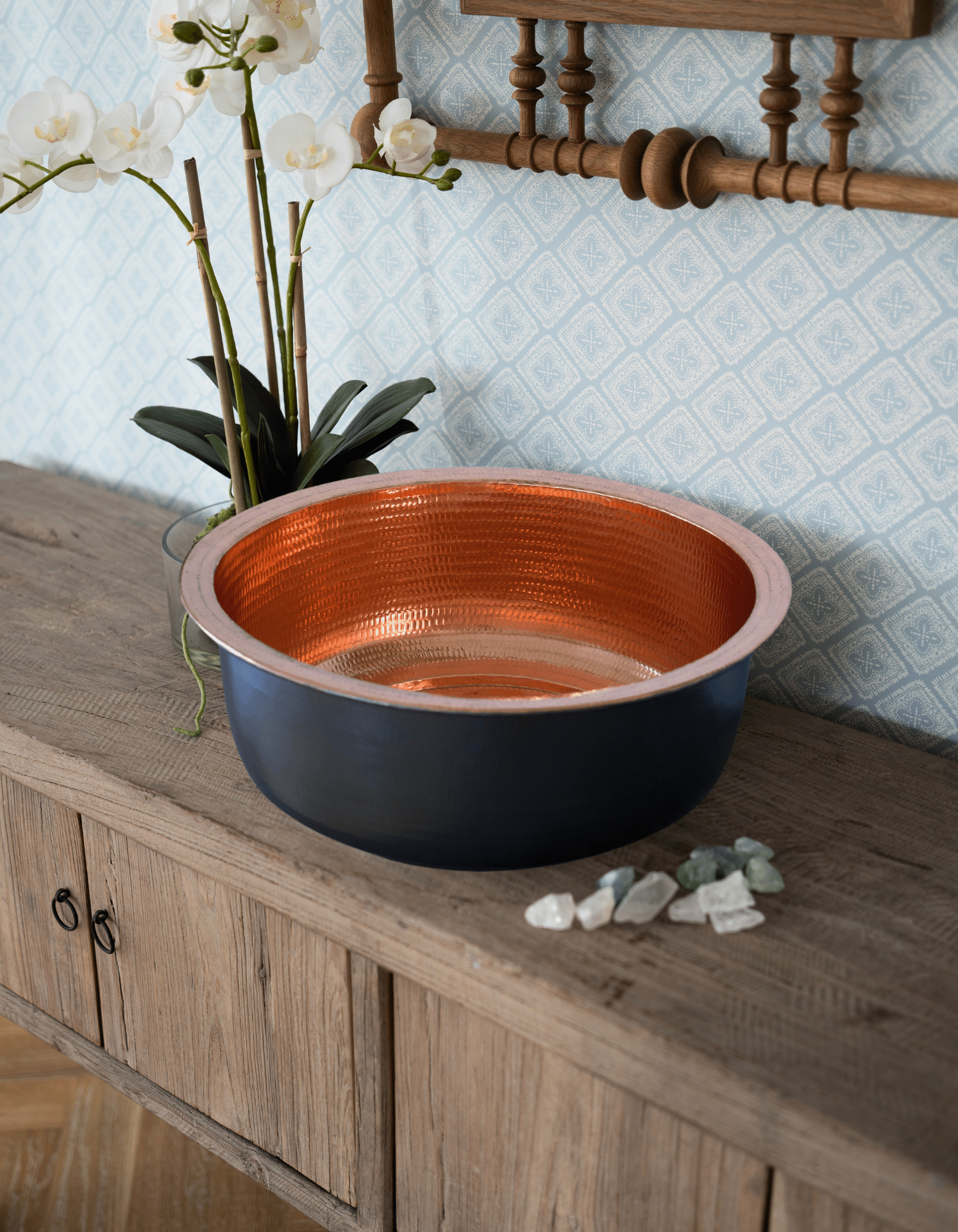 black copper pedicure bowl